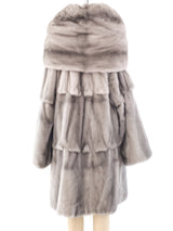 Adolfo Silver Mink Swing Coat Outerwear arcadeshops.com