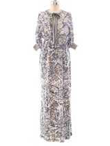 Abstract Printed Maxi Dress Dress arcadeshops.com