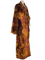 Krizia Printed Velvet Maxi Coat Outerwear arcadeshops.com