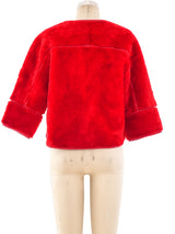 Valentino Shearling Cropped Jacket Jacket arcadeshops.com