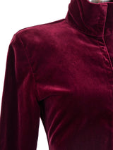 Norma Kamali Cranberry Velvet Ensemble Suit arcadeshops.com