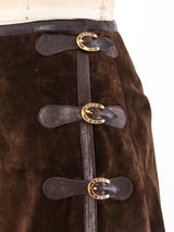 Gucci Chocolate Suede Skirt Bottom arcadeshops.com
