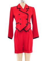 Yves Saint Laurent Wool Shorts Ensemble Suit arcadeshops.com