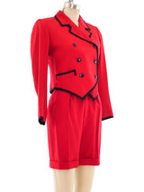 Yves Saint Laurent Wool Shorts Ensemble Suit arcadeshops.com
