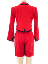 Yves Saint Laurent Wool Shorts Ensemble Suit arcadeshops.com