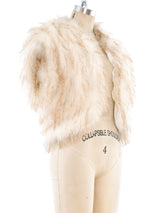 Tinsel Embellished Sleeveless Marabou Jacket Jacket arcadeshops.com
