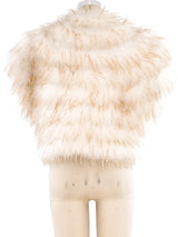 Tinsel Embellished Sleeveless Marabou Jacket Jacket arcadeshops.com