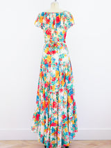 1977 Yves Saint Laurent Floral Flamenco Gown Dress arcadeshops.com