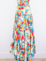 1977 Yves Saint Laurent Floral Flamenco Gown Dress arcadeshops.com