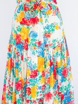 1977 Yves Saint Laurent Floral Flamenco Gown Dress arcadeshops.com