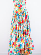 1977 Yves Saint Laurent Floral Flamenco Gown Dress arcadeshops.com