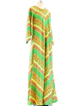 Thai Silk Paisley Print Caftan Dress arcadeshops.com