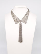 Textured Collar Tassel Necklace Jewelry arcadeshops.com