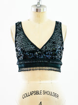 Yves Saint Laurent Sequin Bralette Top arcadeshops.com