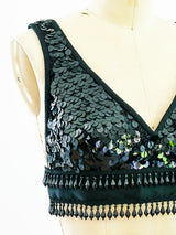Yves Saint Laurent Sequin Bralette Top arcadeshops.com