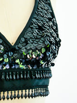Yves Saint Laurent Sequin Bralette Top arcadeshops.com