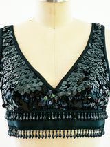 Yves Saint Laurent Sequin Bralette Top arcadeshops.com