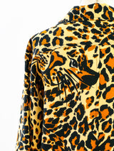 1986 Yves Saint Laurent Leopard Safari Blouse Top arcadeshops.com