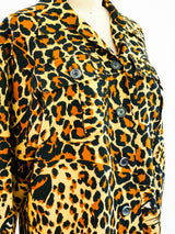 1986 Yves Saint Laurent Leopard Safari Blouse Top arcadeshops.com