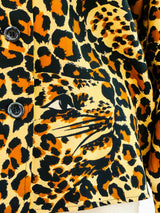 1986 Yves Saint Laurent Leopard Safari Blouse Top arcadeshops.com