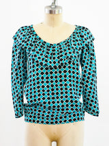 Yves Saint Laurent Silk Check Top Top arcadeshops.com