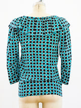 Yves Saint Laurent Silk Check Top Top arcadeshops.com