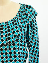 Yves Saint Laurent Silk Check Top Top arcadeshops.com