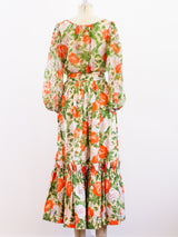 Yves Saint Laurent Peach Floral Ensemble Two Piece arcadeshops.com