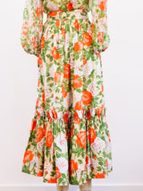 Yves Saint Laurent Peach Floral Ensemble Two Piece arcadeshops.com