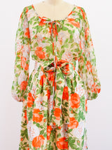 Yves Saint Laurent Peach Floral Ensemble Two Piece arcadeshops.com