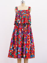 Yves Saint Laurent Red Floral Dress Dress arcadeshops.com