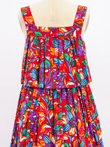 Yves Saint Laurent Red Floral Dress Dress arcadeshops.com