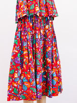 Yves Saint Laurent Red Floral Dress Dress arcadeshops.com