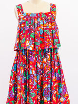 Yves Saint Laurent Red Floral Dress Dress arcadeshops.com