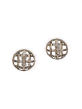 Ugo Correani Basketweave Button Earrings Jewelry arcadeshops.com