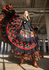 Dolce and Gabbana Tiered Floral Printed Skirt Bottom arcadeshops.com