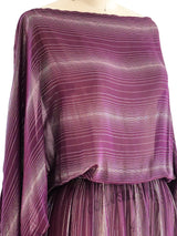Victor Costa Lurex Stripe Dress Dress arcadeshops.com