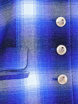 Escada Blue Plaid Blazer Jacket arcadeshops.com