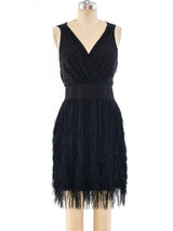 Balenciaga Fringed Silk Dress Dress arcadeshops.com