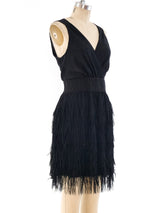Balenciaga Fringed Silk Dress Dress arcadeshops.com