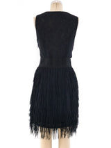 Balenciaga Fringed Silk Dress Dress arcadeshops.com