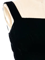 1950's Black Velvet Gown Dress arcadeshops.com