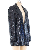 Sequin Embellished Silk Blazer Jacket arcadeshops.com