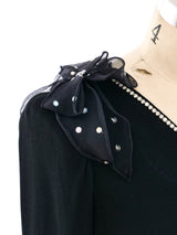 Embellished One Shoulder Jersey Gown Dress arcadeshops.com