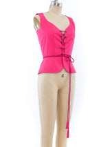 Yves Saint Laurent Fuchsia Bustier Top Top arcadeshops.com