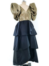 Sculptural Bodice Tiered Gown Dress arcadeshops.com