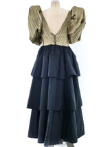 Sculptural Bodice Tiered Gown Dress arcadeshops.com