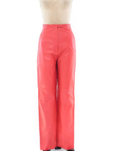 Coral Leather Pants Bottom arcadeshops.com