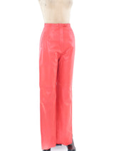 Coral Leather Pants Bottom arcadeshops.com