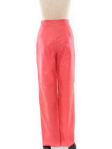 Coral Leather Pants Bottom arcadeshops.com